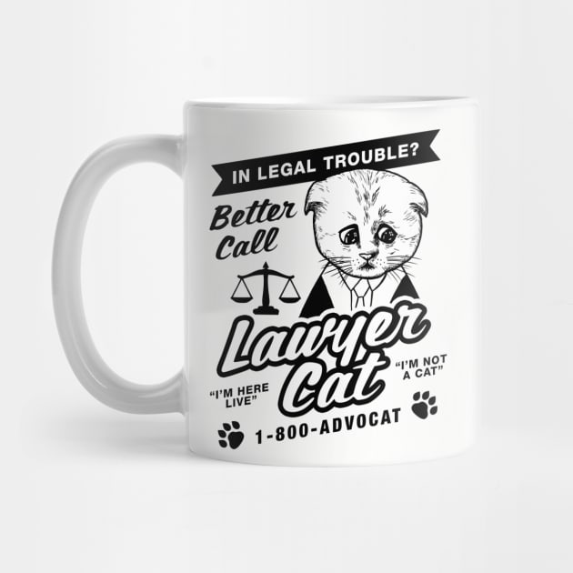 Lawyer Cat by dumbshirts